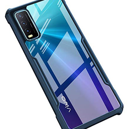 Beetle for Vivo Y20 / Y20i Back Case, [Military Grade Protection] Shock Proof Slim Hybrid Bumper Cover, Blue