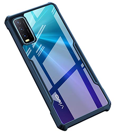 Beetle for Vivo Y20 / Y20i Back Case, [Military Grade Protection] Shock Proof Slim Hybrid Bumper Cover, Blue