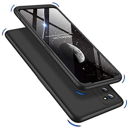 Double Dip Full 360 Protection Back Case Cover for Oppo Realme 7 Pro, Black