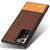Soft Fabric & Leather Hybrid Protective Case Cover for Samsung Galaxy Note 20 Ultra (Brown)