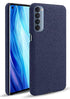 Woven Soft Fabric Case for Oppo Reno 4 PRO Back Cover, Shock Protection Slim Hard Anti Slip Back Cover, Blue