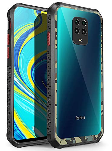 Chafer for Redmi Note 9 PRO Clear Back Case, [Military Grade Protection] Shock Proof Slim Hybrid Bumper Cover (Black)
