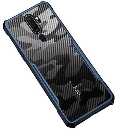 Beetle Camouflage for Oppo A9 (2020) Back Case, [Military Grade Protection] Shock Proof Slim Hybrid Bumper Back Cover, Blue