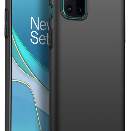Silk Smooth Finish [Full Coverage] All Sides Protection Slim Back Case Cover for OnePlus 8T / One Plus 8T (Black)