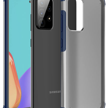 Shield Frosted Acrylic Back Shock Proof Case Cover for Samsung Galaxy A32 (Blue)