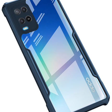 Kapa Beetle for Oppo A54 Back Case, [Military Grade Protection] Shock Proof Slim Hybrid Bumper Cover (Blue)
