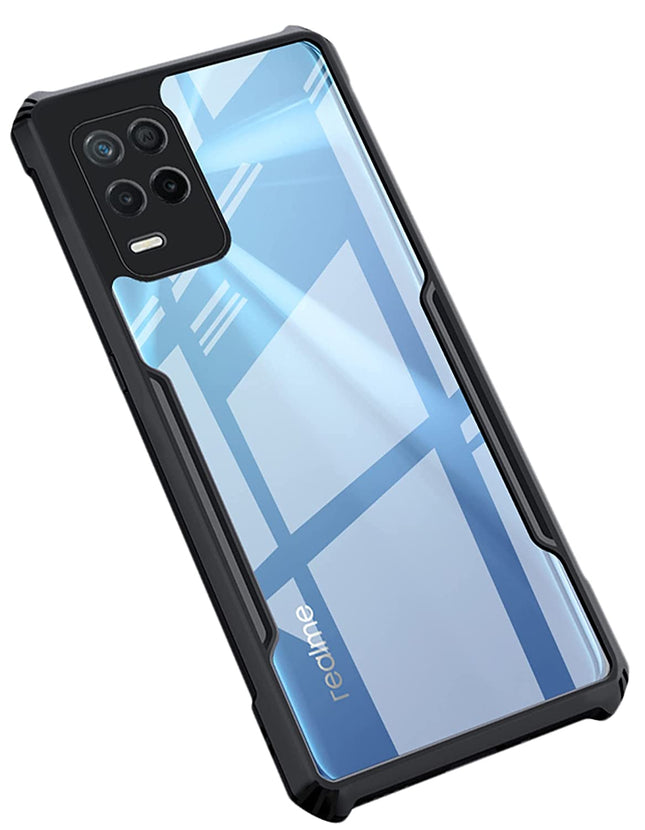 Kapa Beetle for Realme 8 (5G) Back Case, [Military Grade Protection] Shock Proof Slim Hybrid Bumper Cover (Black)