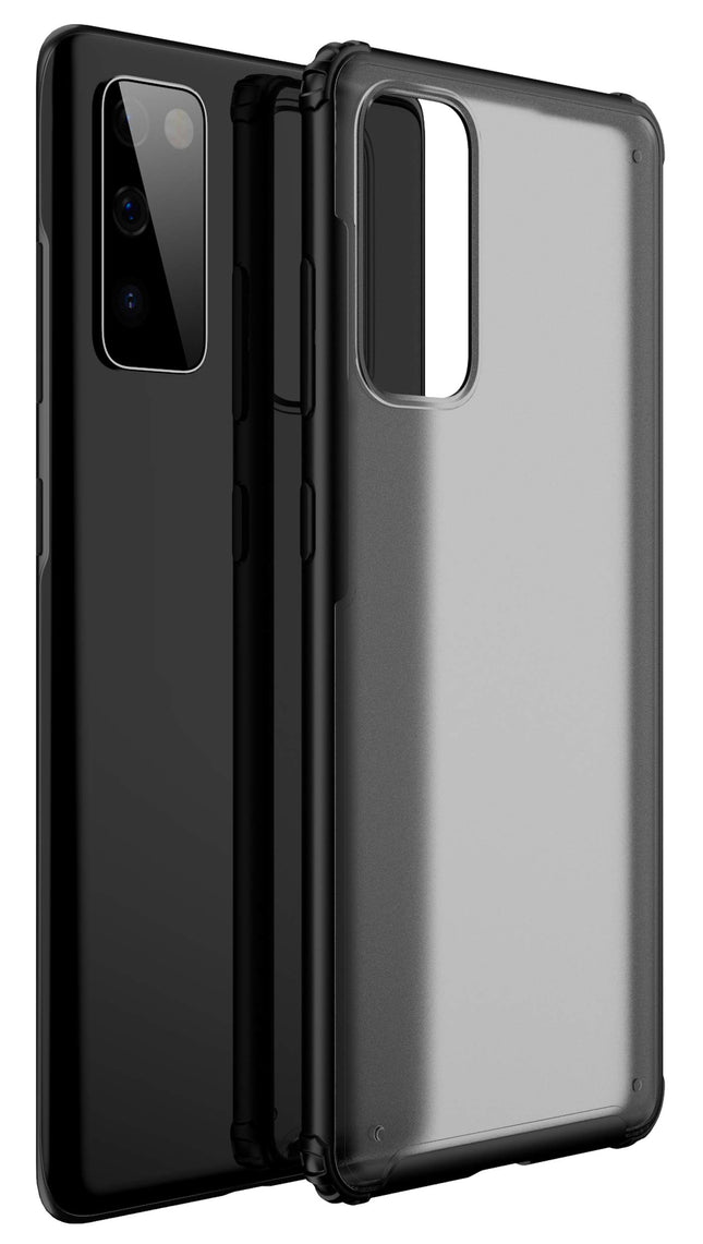 Shield Frosted Acrylic Back Shock Proof Case Cover for Samsung Galaxy S20 FE (Black)