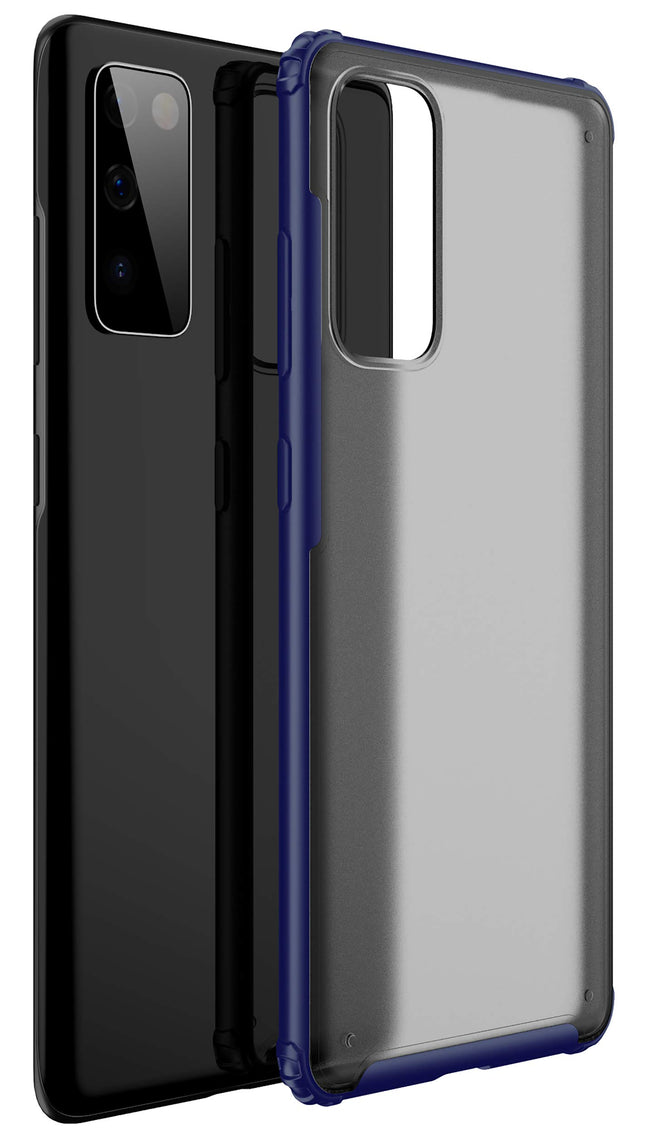 Shield Frosted Acrylic Back Shock Proof Case Cover for Samsung Galaxy S20 FE (Blue)