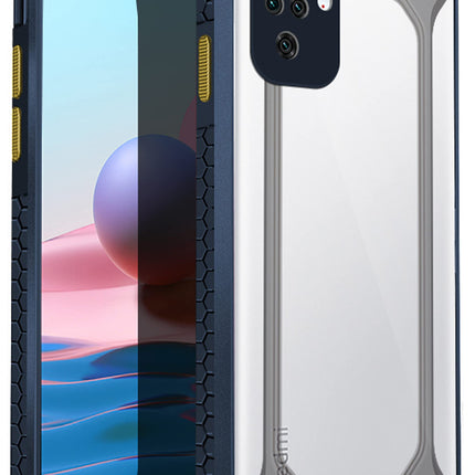 Unicorn for Redmi Note 10 / Note 10S Clear Back Case, [Military Grade Protection] Shock Proof Slim Hybrid Bumper Cover (Blue)