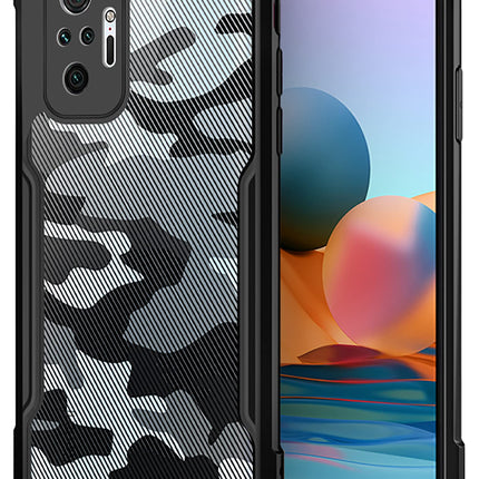 Beetle Camouflage for Redmi Note 10 Pro/Note 10 pro Max Back Case, [Military Grade Protection] Shock Proof Slim Hybrid Bumper Back Cover (Black)