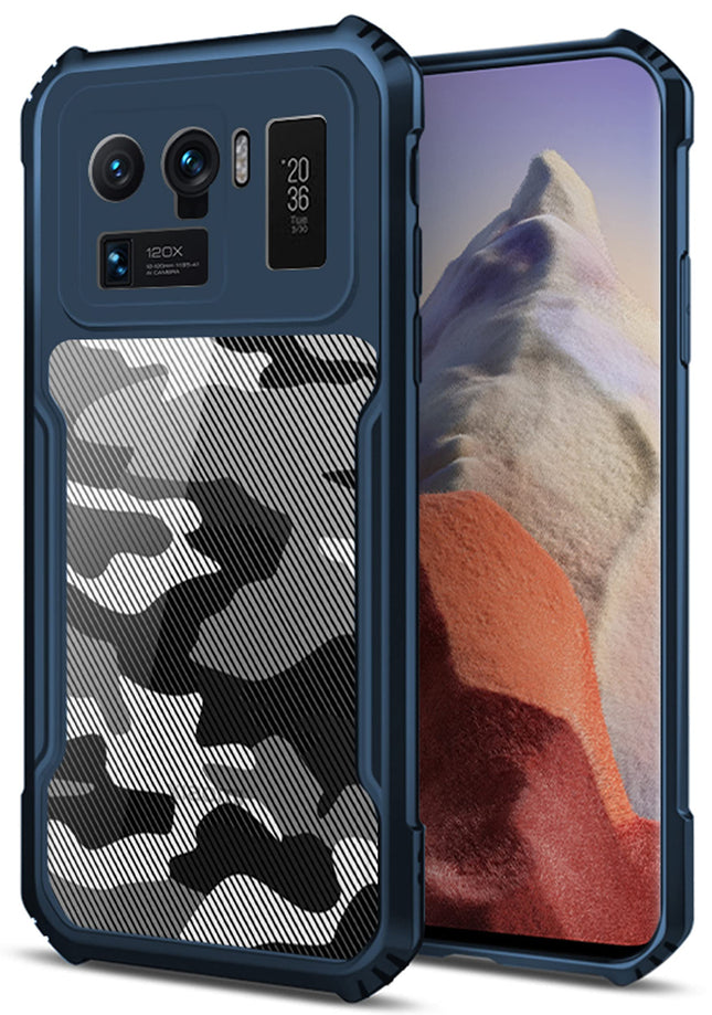 Kapa Beetle Camouflage for Xiaomi Mi 11 Ultra Back Case, [Military Grade Protection] Shock Proof Slim Hybrid Bumper Cover (Blue)