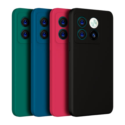 Mobizang Matte Lens Protective Shockproof Flexible Back Cover for OnePlus 10T ,Slim Silicone with Soft Lining Shockproof Flexible Full Body Bumper Case (Black)