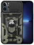Tank Back Cover for Apple iPhone 13 Pro Max (6.7) , Inbuilt Ring & Slider [Military Grade Protection] Shockproof Lens Protection Case (Black)