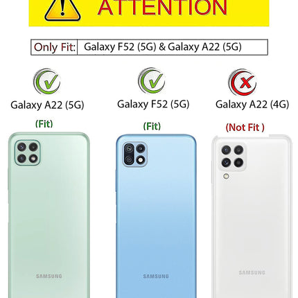 Beetle Camouflage for Samsung Galaxy F42 (5G) / A22 (5G) Back Case, [Military Grade Protection] Shock Proof Slim Hybrid Bumper Cover (Blue)