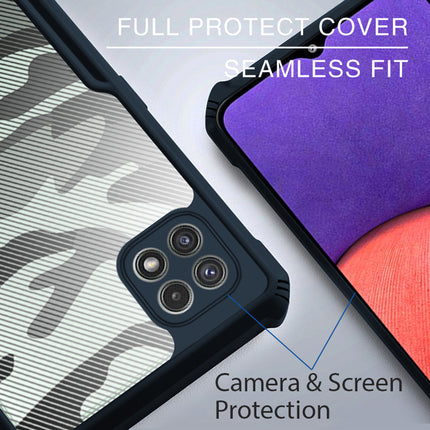 Beetle Camouflage for Samsung Galaxy F42 (5G) / A22 (5G) Back Case, [Military Grade Protection] Shock Proof Slim Hybrid Bumper Cover (Blue)