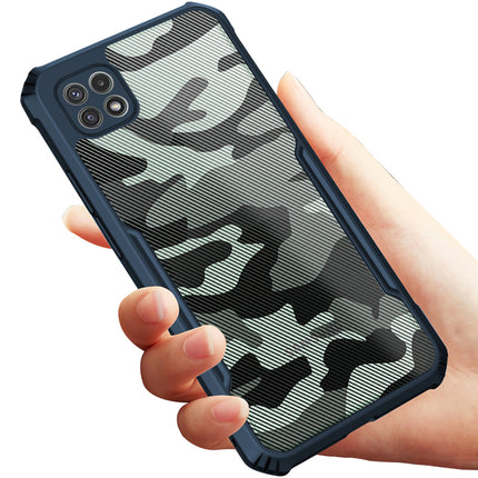 Beetle Camouflage for Samsung Galaxy F42 (5G) / A22 (5G) Back Case, [Military Grade Protection] Shock Proof Slim Hybrid Bumper Cover (Blue)